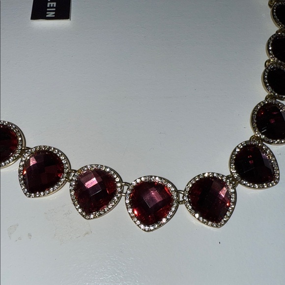 Anne Klein Burgundy and Gold Necklace - Picture 2 of 4